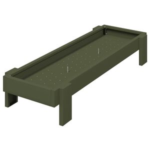 vidaXL Kyllingefodertrug Oliven gr&oslash;n 80 x 28 x 13.5 cm Koldvalset St&aring;l