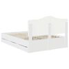 vidaXL Sengestel med skuffe Hvid 160 x 200 cm Ingeni&oslash;rtr&aelig;