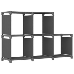 vidaXL displayreol med 5 kubeformede rum 103x30x72,5 cm stof gr&aring;