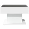 vidaXL sofabord med LED-lys 70x50x45 cm konstrueret tr&aelig; hvid