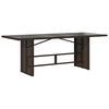 vidaXL havebord med glastop 190x80x75 cm polyrattan brun