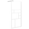 vidaXL brusev&aelig;g 90x195 cm sikkerhedsglas hvid