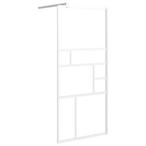 vidaXL brusev&aelig;g 90x195 cm sikkerhedsglas hvid