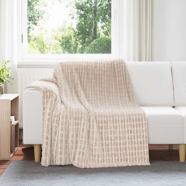vidaXL Kastet&aelig;pper 6 pcs Beige 200 x 150 cm Fleece