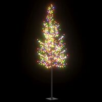 vidaXL juletræ 300 cm 600 LED'er kirsebærblomst flerfarvet