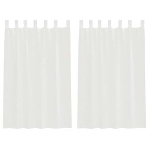 vidaXL voile-gardiner med l&oslash;kker 2 stk. 140x175 cm hvid