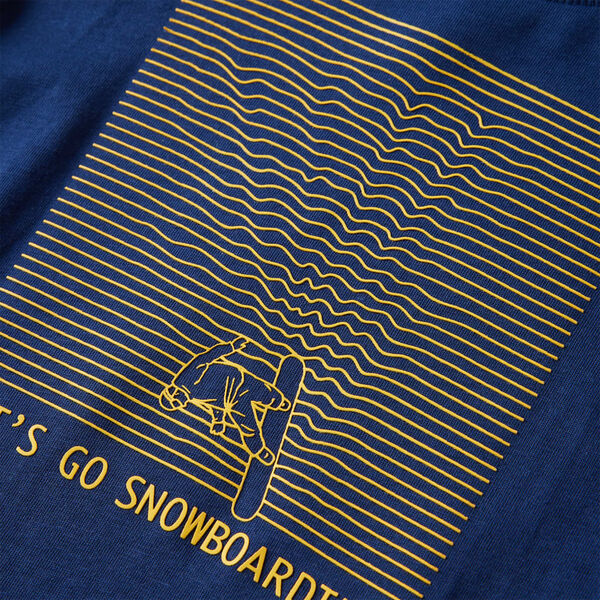 Lang&aelig;rmet T-shirt til b&oslash;rn str. 140 marinebl&aring;