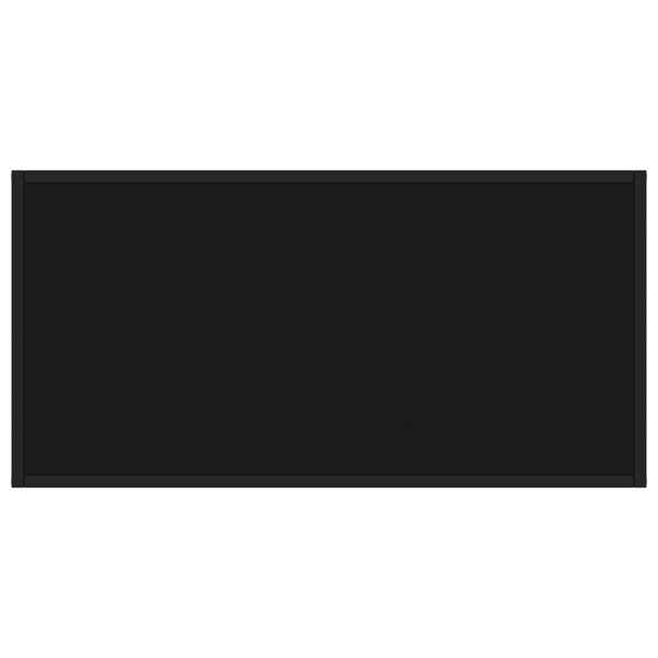 vidaXL sofabord 100x50x35 cm glas sort