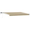 vidaXL Manuel markise-ramme med LED-lys Gr&oslash;n, Gul, Hvid 4,5 &times; 3 m