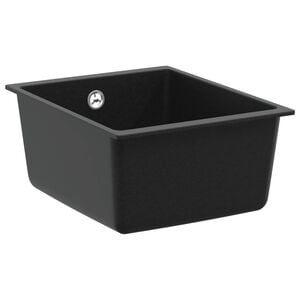vidaXL Vask 80% Kvarts og 20% Resin 370 x 460 mm Sort