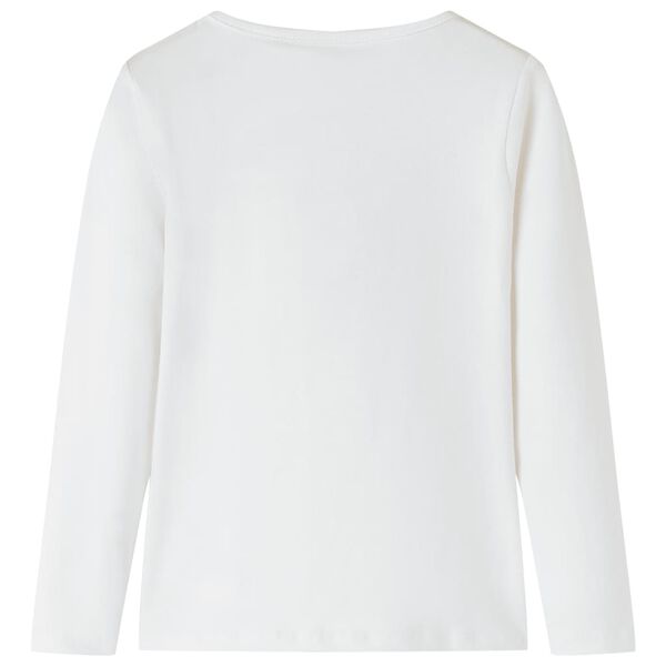 Lang&aelig;rmet T-shirt til b&oslash;rn str. 104 ecrufarvet