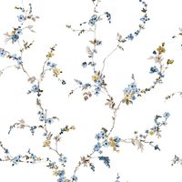 Noordwand tapet Blooming Garden 6 Floral Strands hvid og blå