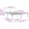 vidaXL Sengestel med hovedg&aelig;rde Voks brun 140 x 190 cm Massiv fyrretr&aelig;