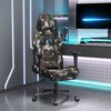 vidaXL drejelig gamingstol med fodst&oslash;tte stof sort og Camouflage