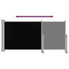 vidaXL sammenrullelig sidemarkise til terrassen 120 x 300 cm sort