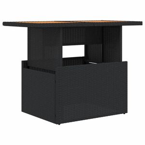vidaXL havebord 100x55x73 cm polyrattan og akacietr&aelig; sort
