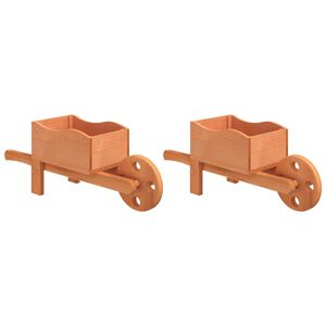 vidaXL plantekasser 2 stk. trilleb&oslash;rsdesign 47x15x19 cm massivt fyr