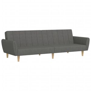 vidaXL 2-personers sovesofa stof lysegr&aring;