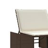 vidaXL liggestole 2 stk. med bord brun polyrattan