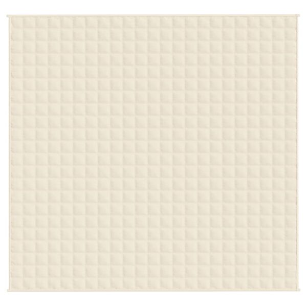 vidaXL tyngdet&aelig;ppe 220x240 cm 11 kg stof lys cremefarve