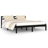 vidaXL sengeramme 160x200 cm massivt fyrretr&aelig; sort