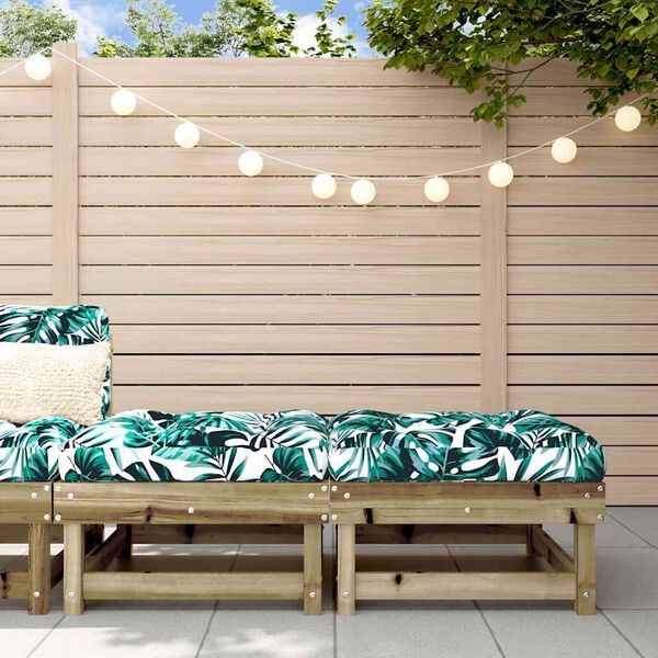 vidaXL fodskamler til haven 2 stk. med hynder imprægneret fyrretræ