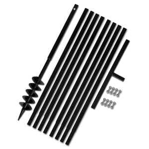 P&aelig;lebor med h&aring;ndtag, 100 mm, med forl&aelig;ngerr&oslash;r, 9 m, st&aring;l