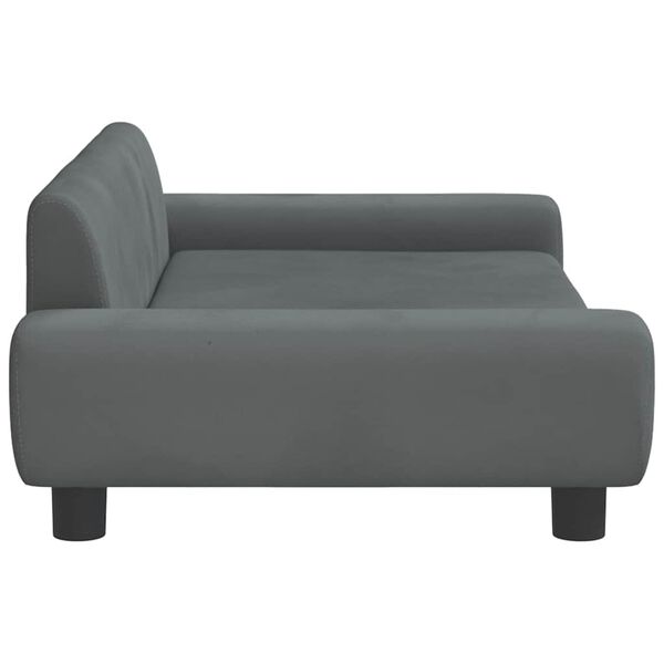 vidaXL sofa til børn 100x54x33 cm velour mørkegrå