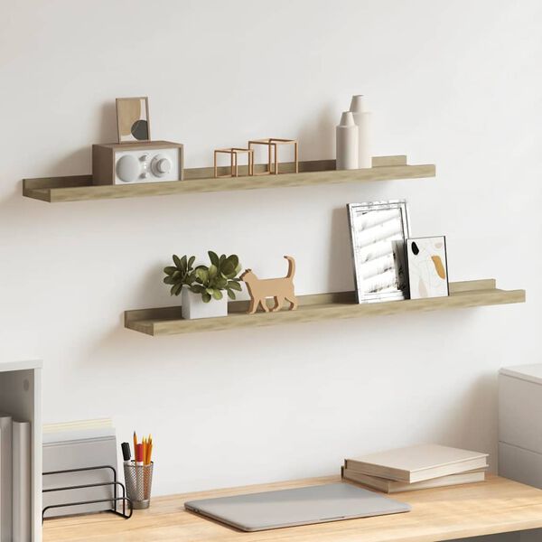 vidaXL v&aelig;ghylder 2 stk. Sonoma eg 80x9x3 cm