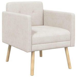 vidaXL Accentstol Cremefarvet Chenille Stof