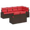 vidaXL Havesofa S&aelig;t Brun polyrattan
