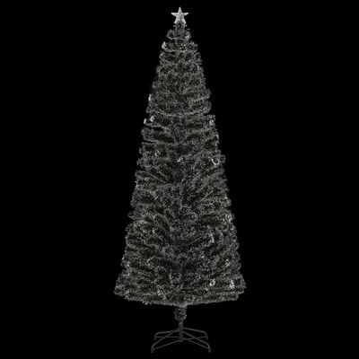 vidaXL juletræ med juletræsfod og lys 240 cm fiberoptisk