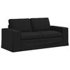 vidaXL Sofa 2 pcs Sort 182 x 80 x 82 cm Stof