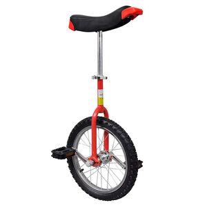 Ethjulet cykel 16 tommer justerbar r&oslash;d