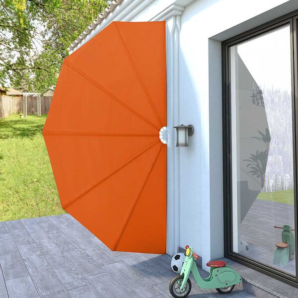 vidaXL sammenklappelig sidemarkise til terrasse terracotta 200 cm