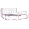 vidaXL sengeramme med sengegavl Super King Size massivt træ hvid