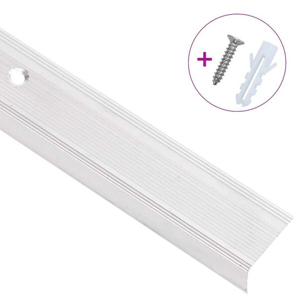 vidaXL trappelister 15 stk. L-facon 90 cm aluminium sølvfarvet