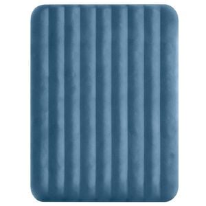 INTEX INTEX Luftmadras med pumpe 152 x 203 x 25 cm M&oslash;rkebl&aring; og Gr&aring;