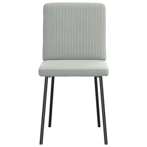 vidaXL spisebordsstole 2 stk. fl&oslash;jl lysegr&aring;