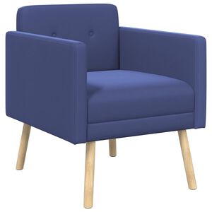 vidaXL Accentstol Politi bl&aring; Velour