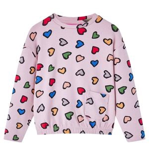 vidaXL Sweatshirt til b&oslash;rn lys str. 92 lyser&oslash;d