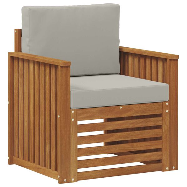 vidaXL Udend&oslash;rs sofagruppe Soli Akacietr&aelig; og polyester Naturfarvet