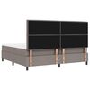 vidaXL Box spring seng med madras med LED Gr&aring;brun 200 x 200 cm Stof
