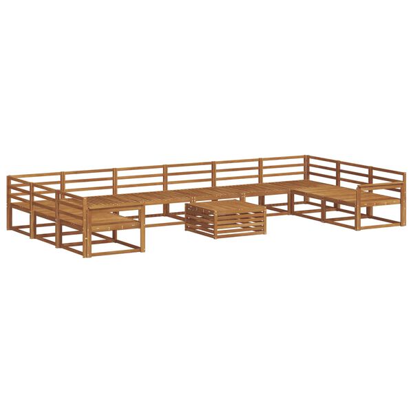 vidaXL Udend&oslash;rs sofagruppe 11 pcs Naturfarvet Massivt Akacietr&aelig;