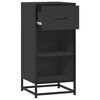 vidaXL skuffeskab 35,5x35x76 cm konstrueret tr&aelig; og metal sort