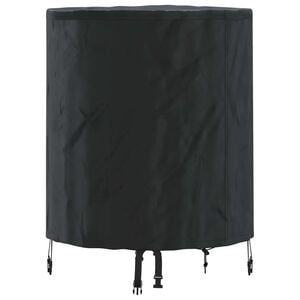 vidaXL Bordd&aelig;kke 62 x 62 x 70 cm Stof Rund Vandt&aelig;t Sort