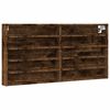vidaXL vitrineskab 100x8,5x50 cm konstrueret tr&aelig; r&oslash;get egetr&aelig;sfarve
