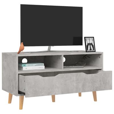 vidaXL tv-bord 90x40x48,5 cm konstrueret træ betongrå