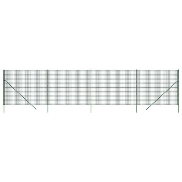 vidaXL trådhegn 1,8x10 m galvaniseret stål grøn