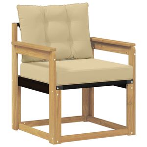 vidaXL Udend&oslash;rs sofa Massiv akacietr&aelig; og Textilene Hvid